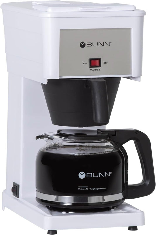 BUNN GRW Velocity Brew 10-Cup Home Coffee Brewer, White