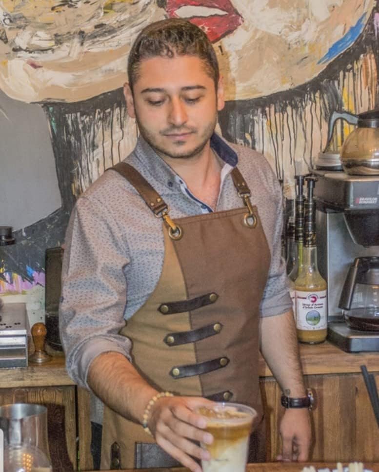 Apron for Women and Men Waterproof Canvas Extra Pocket for Chef Barista Gardening BBQ Grilling Crossback Unisex