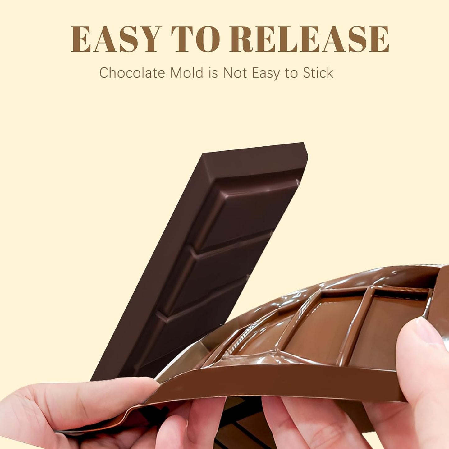 2 Pack Chocolate Bar Mold Deep for Stuffed Bar, Non-Stick Thick Chocolate Molds, Silicone Chocolate Candy Molds for Knafeh Pistachio Chocolate Bar, Candy, DIY Handmade Gifts (2 Pcs Diamond)