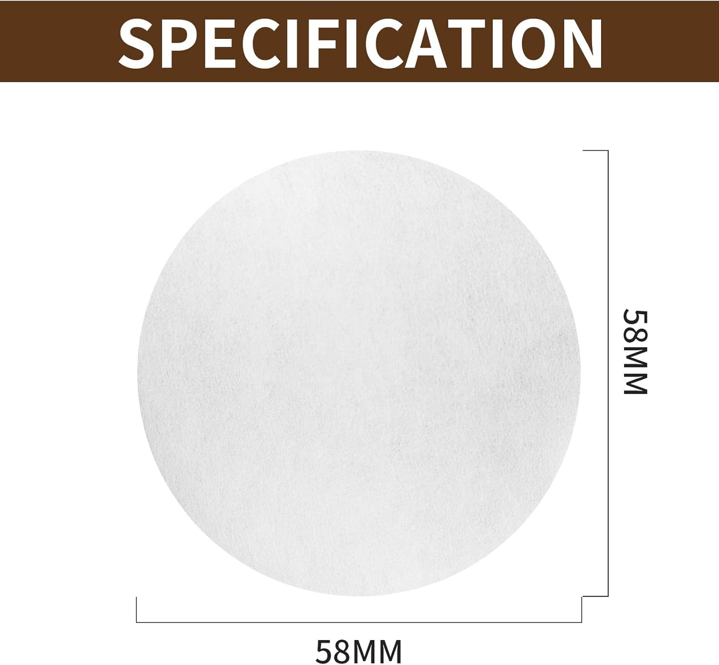 1000 Pcs Coffee Paper Filter for Espresso Coffee Maker, 58 mm Unbleached Espresso Filter Puck Screen Portafilter Paper Compatible with Breville Barista, Mr. Coffee and Other Espresso Machine