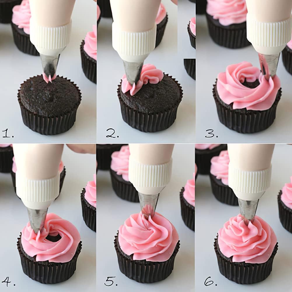 2D Icing Tip,Large Drop Flower Piping Tip,2D Tip for Cake Decorating,Open Star,3 Pcs