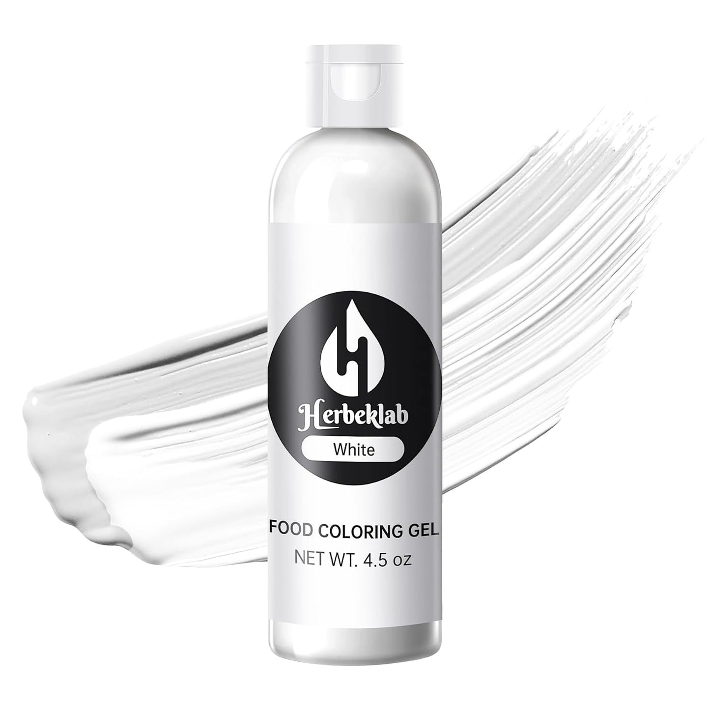 White Food Coloring Gel Herbeklab 4.5 oz Professional Grade White Food Dye Concentrated Gel Food Color for Icing Baking Cake Decorating Cookie