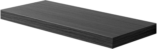 Floating Shelf, Set of 1 Wall Shelf, 24 in W x 12.75 in D x 2 in H Wooden Floating Wall Shelf with Invisible Brackets for Living Room/Bedroom/Bathroom/Kitchen Storage and Decor, Black Wood