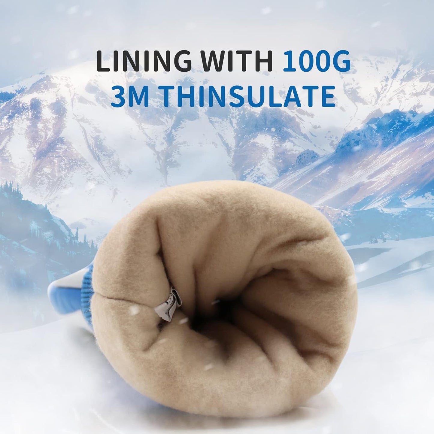 HANDLANDY Insulated Work Gloves Waterproof for Men Women, 3M Thinsulate Ski Gloves Winter Cold Weather Work Gloves Touchscreen (XSmall, White)