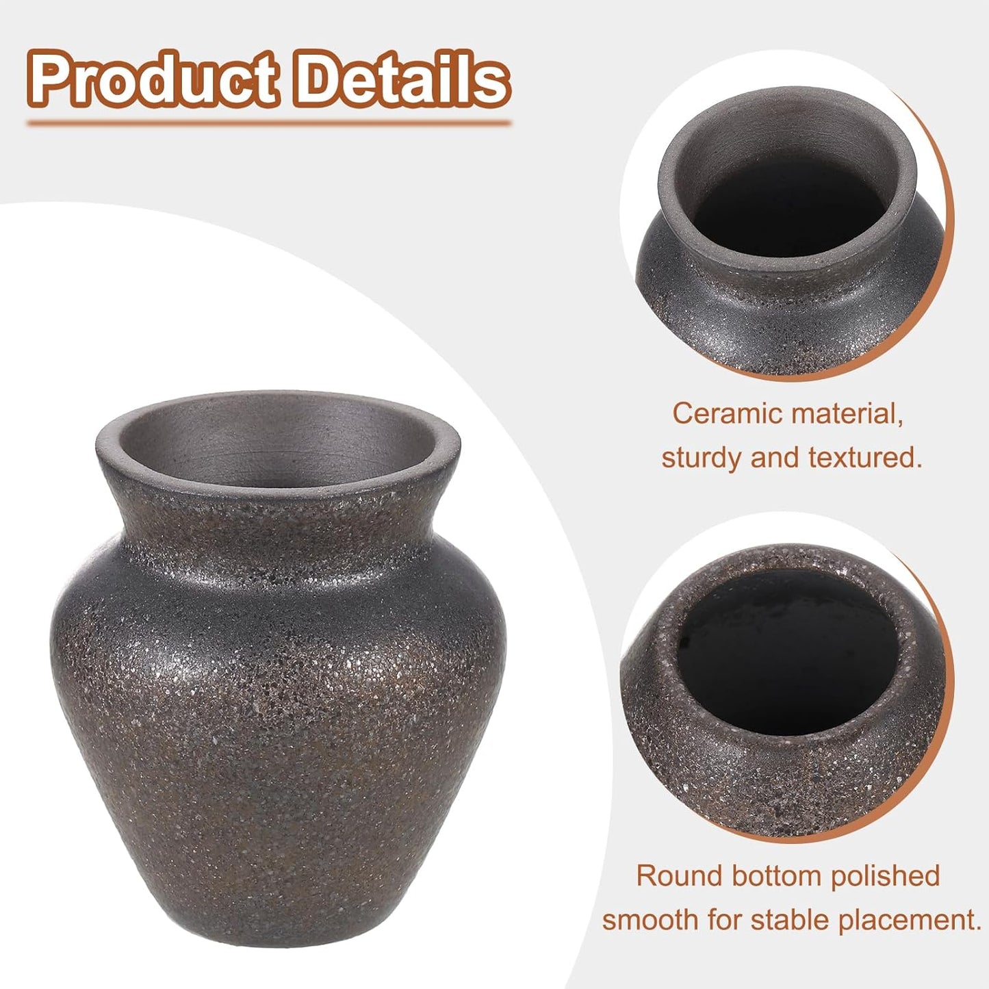 HARFINGTON Ceramic Chasen Stand 67mm Matcha Whisk Holder, Traditional Matcha Tea Chasen Holder, Black Gold