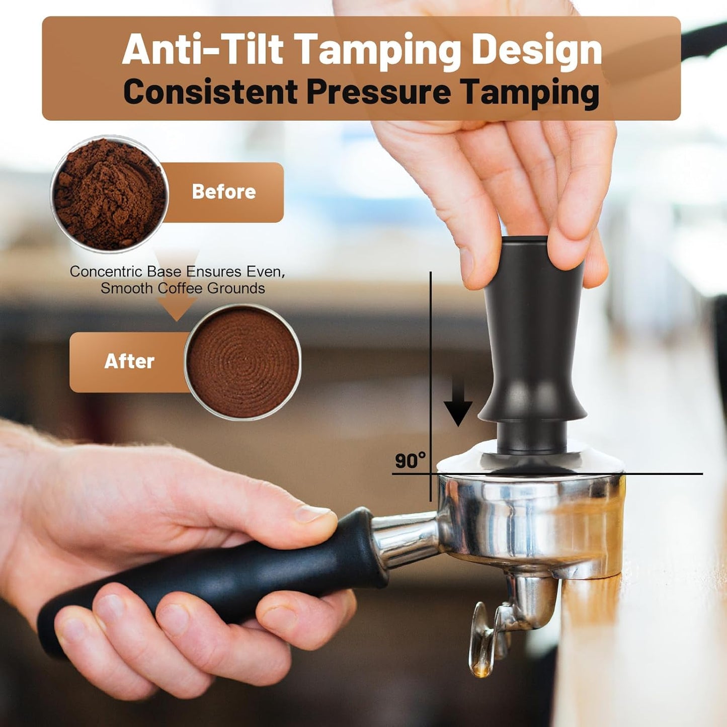 58mm Espresso Accessories Kit – Spring-Loaded Espresso Tamper, WDT Tool, Coffee Distributor, Magnetic Dosing Funnel, Puck Screen with Remover – Premium Stainless Steel & Aluminum Espresso Tools