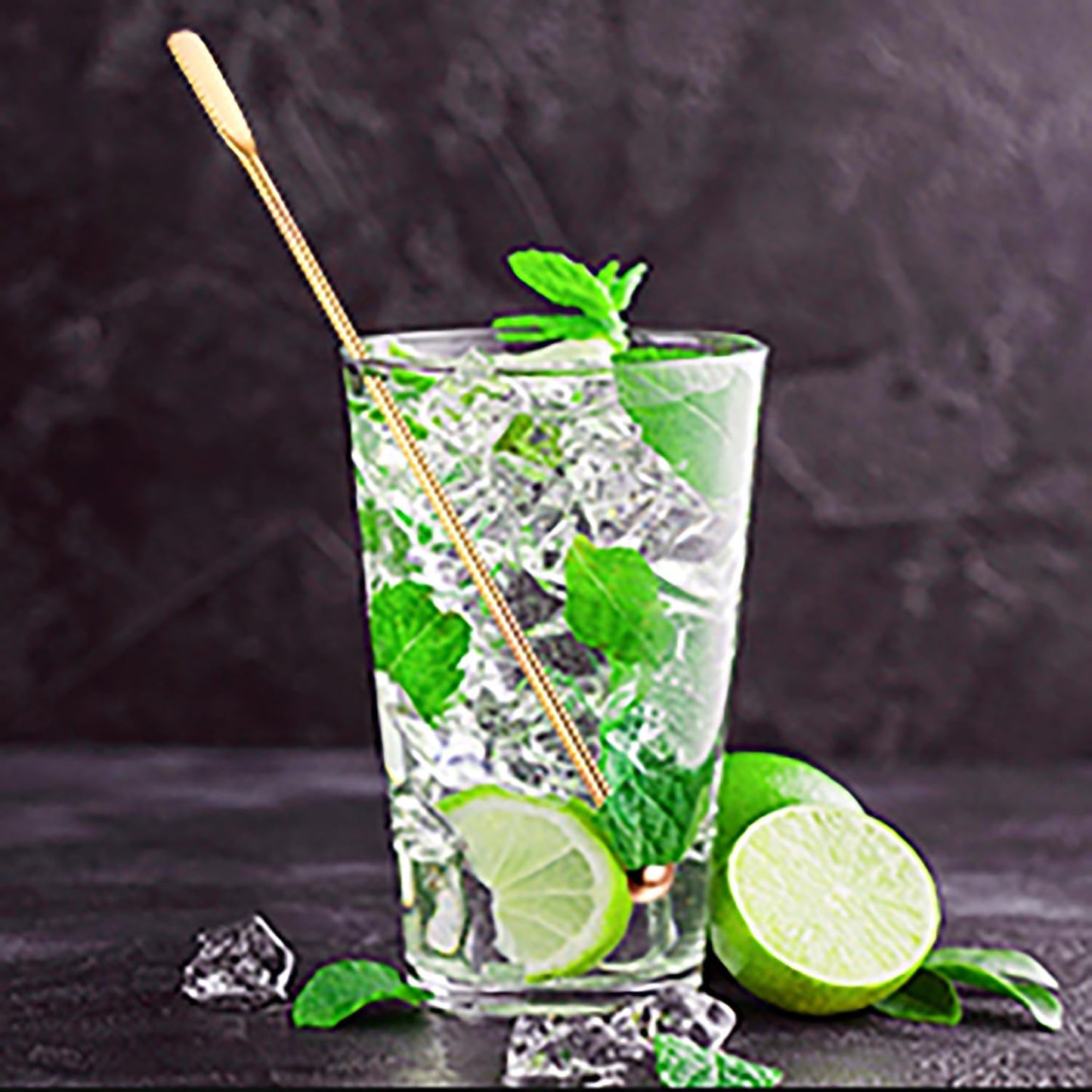 4PCS Stainless Steel Ball Stirring Stick Coffee Cocktail Drinks Milk Tea Bar Metal Stirrer Gold Length 7.5 inches