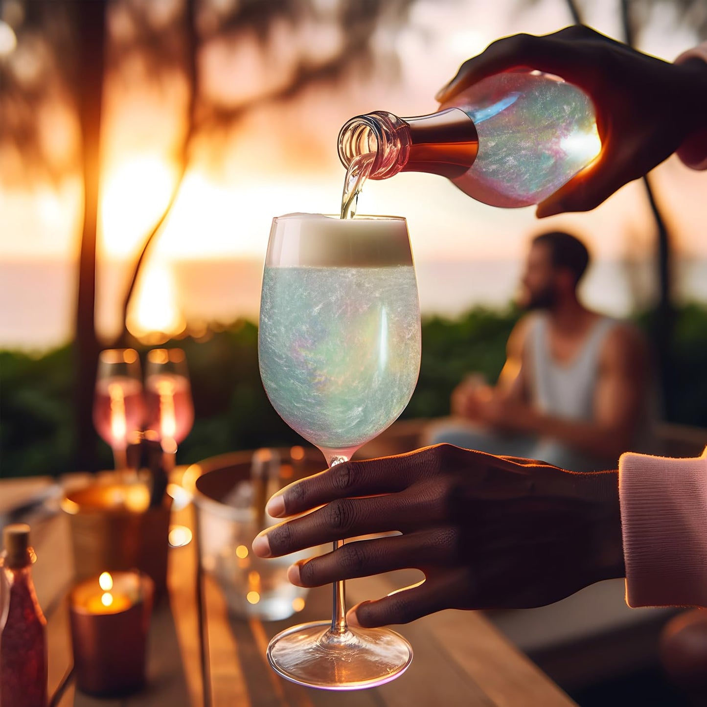 BREW GLITTER Edible Glitter For Drinks, Cocktails, Beer, Garnish Glitter & Beverages | KOSHER & HALAL Certified | 100% Edible & Food Grade | Vegan, Gluten, Nut Free (45g Shaker, Green Iridescent)