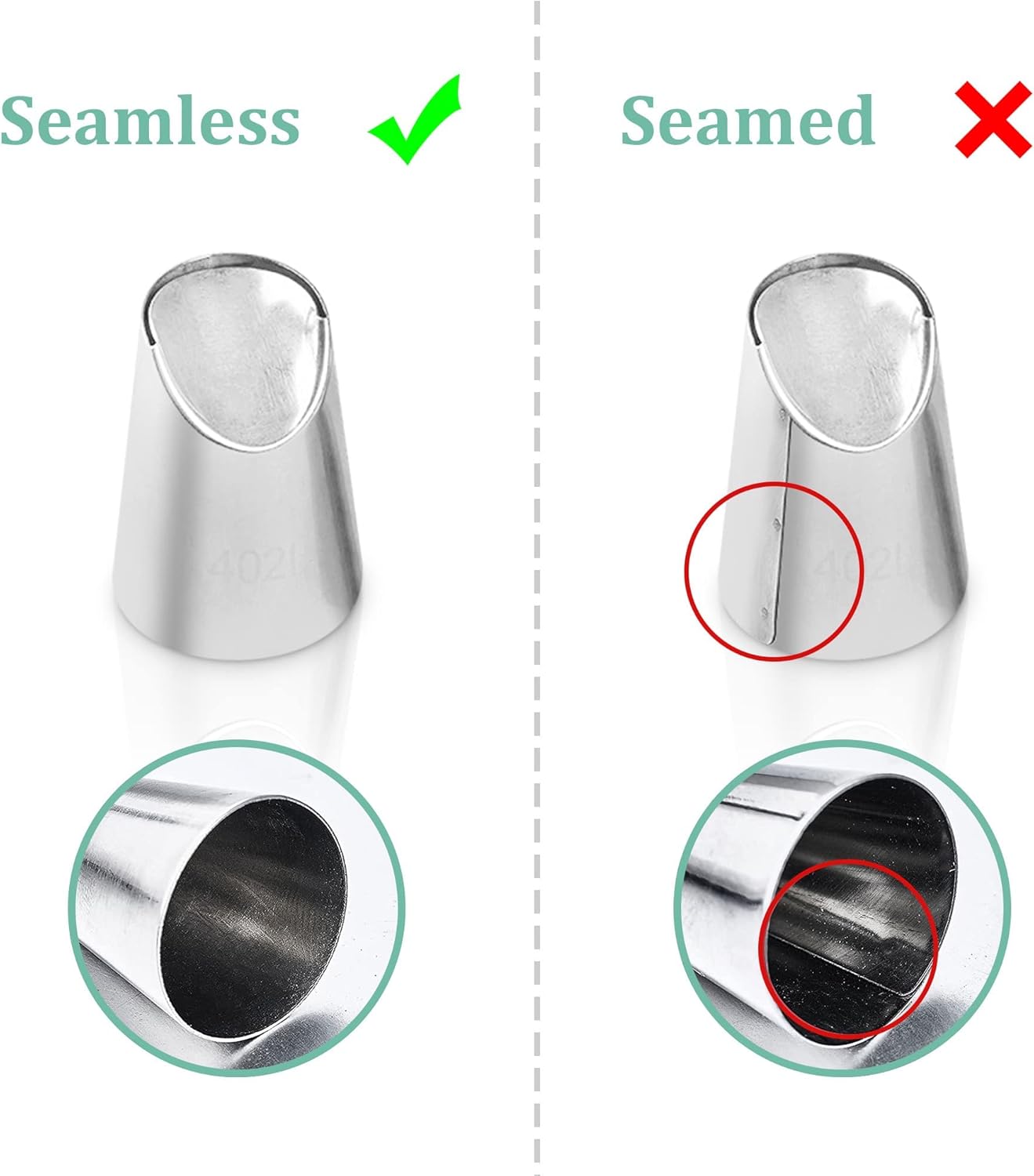 5 Pieces Rose Flower Piping Tips Set Cake Decorating Tips Icing Piping Nozzles Set Cupcake Decorating Kit Cupcake Pastry Tool