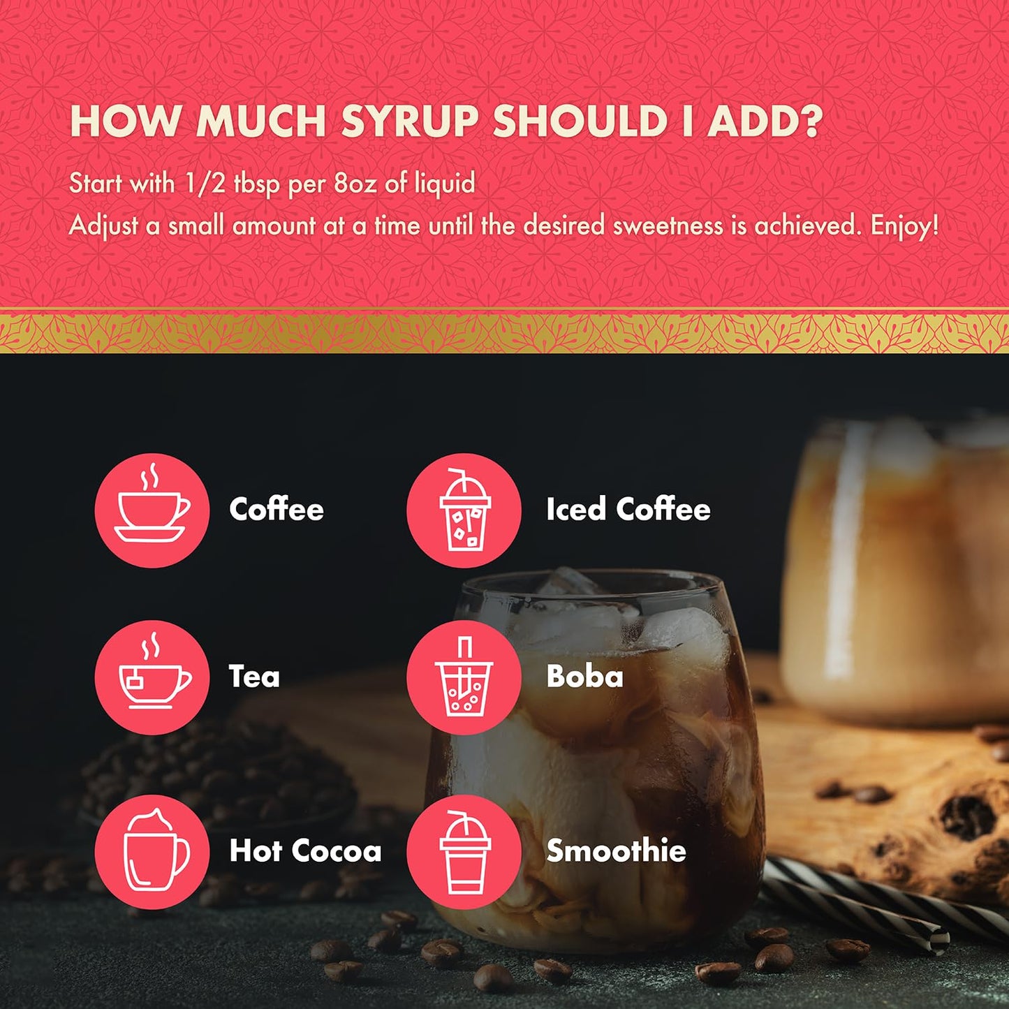 ChocZero Flavoring Syrup, Strawberry Flavor, Sugar Free Syrup for Drinks, Keto Friendly, 25.4 Fluid Ounces