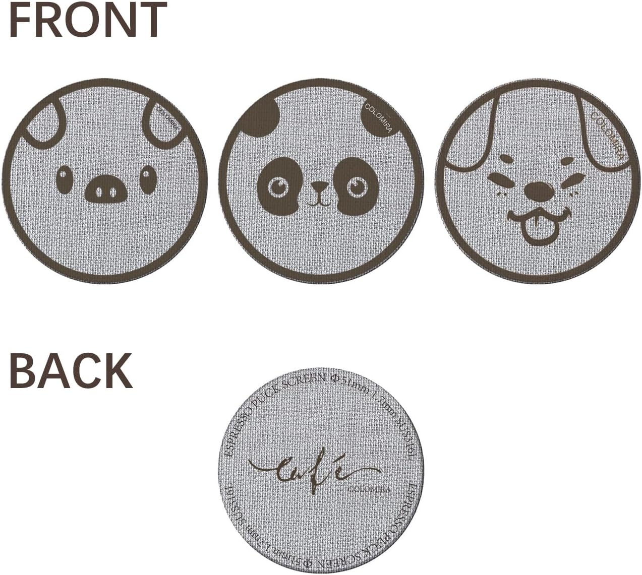 51mm Espresso Accessories Kit, Dosing Funnel and Puck Screen Set, Magnetic Coffee Funnel, 51mm Reusable Espresso Puck Screen, Espresso Tools(Panda)