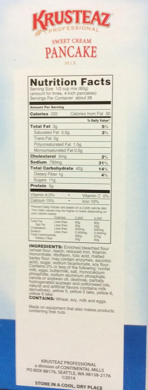 Krusteaz SWEET CREAM PANCAKE Mix 5lbs. (2-Pack) Restaurant Quality