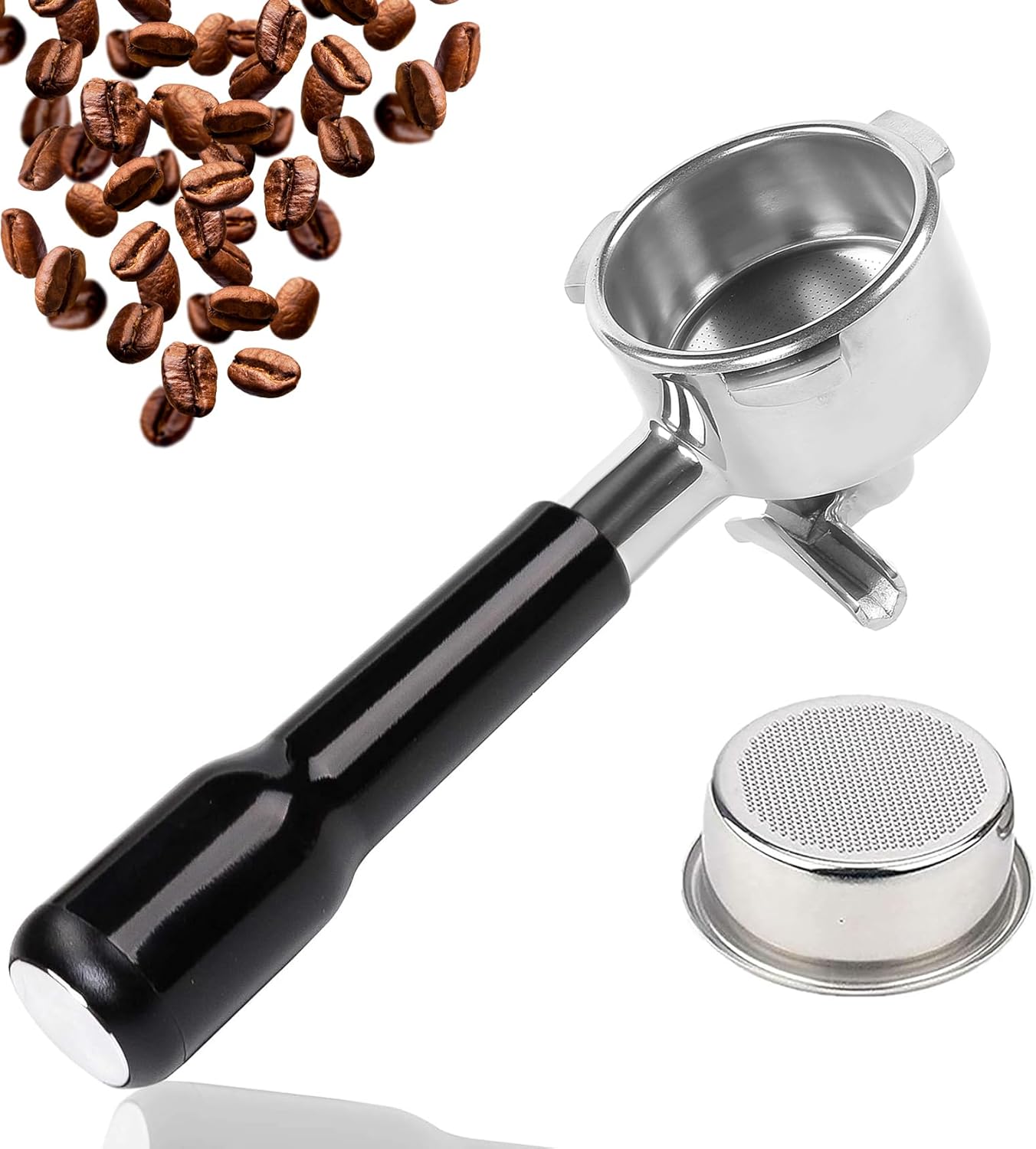 Espresso Portafilter 54mm Double Spout Compatible with Breville Bambino Plus (BES500) Infuser (BES840XL) 54mm Breville Barista Series-ABS Handle - Stainless Steel Filter Basked Included