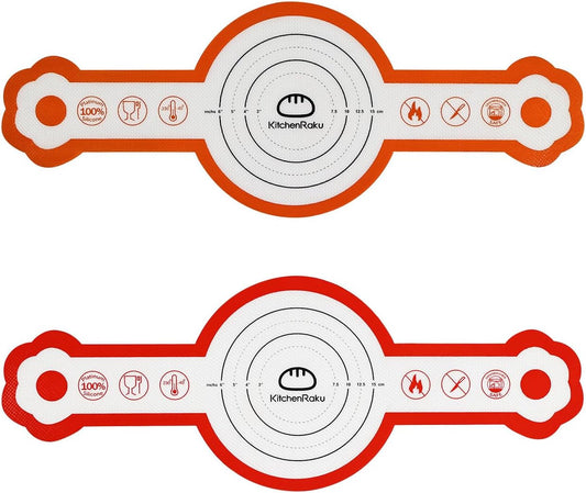 Cook's Aid 2 Pcs Silicone Bread Sling for Dutch Oven, Non-Stick Bread Baking Mat Set, Reusable Sourdough Bread Sling with Long Handles for Easier Transfer for Dough