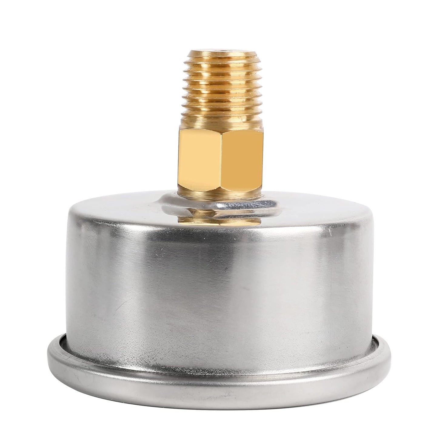 Glycerin Filled Pressure Gauge with 304 Stainless Steel Case, 1-1/2" Black Dial, 0-60Psi, High Accuracy, 1/8" NPT Center Back Mount…