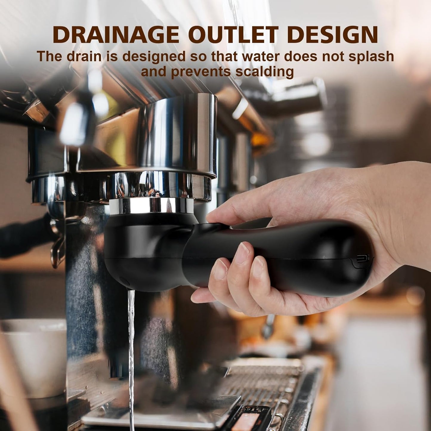 58mm Espresso Coffee Machine Electric Cleaning Brush Espresso Machine Cleaning Brush 360° Totally Enclosed Cleaning for E61, Flair 58, ECM, Rocket, Sanremo, Synesso, Slayer, VBM