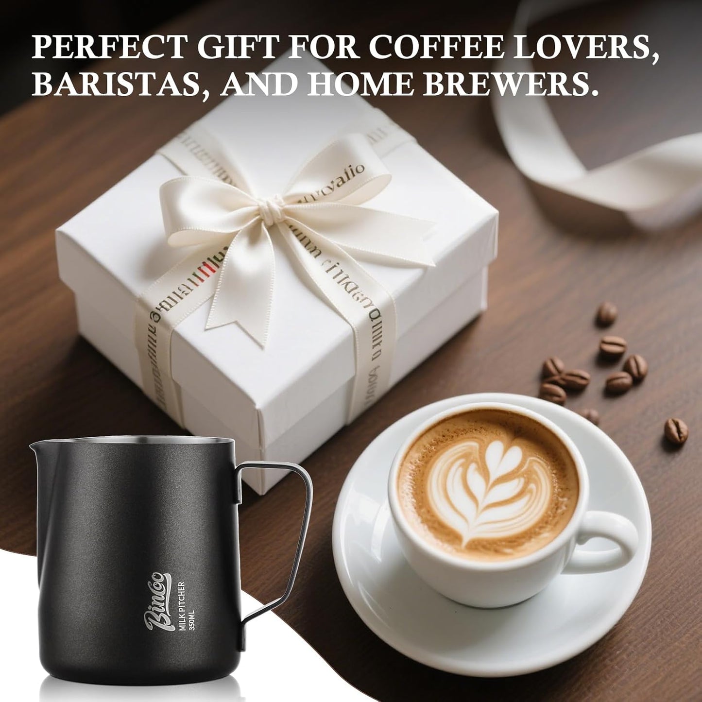 600ML Milk Frothing Pitcher - SUS304 Stainless Steel Latte Art Coffee Jug – Barista-Grade Milk Frother Cup with Precision Spout, Measurement Markings & Ergonomic Handle for Home & Café