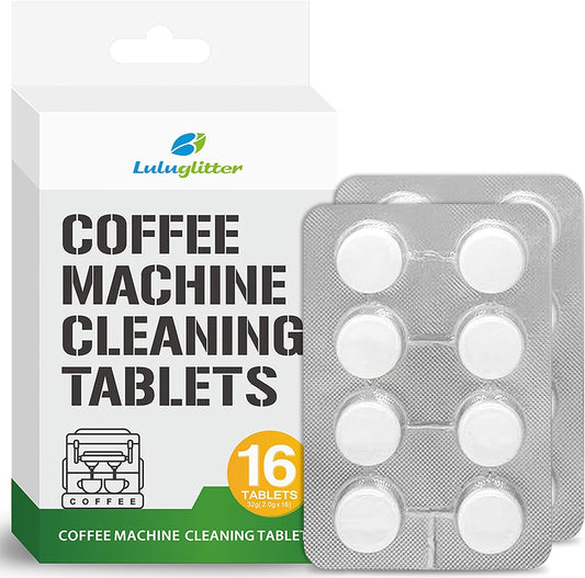 Espresso Machine Cleaning Tablets Coffee Machine Cleaner Compatible with Breville Barista Express, Gaggia, Delonghi, Jura, Philips 16 tabs Convenient removes coffee oils