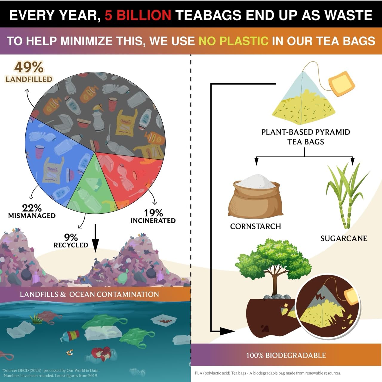 BREWIX, Pumpkin Spice Black Tea Bags (25 Pyramid Bags) | Cozy Fall Blend with Cinnamon, Ginger, Nutmeg & Clove | Caffeinated, Warm & Aromatic | Perfect for Autumn & Halloween