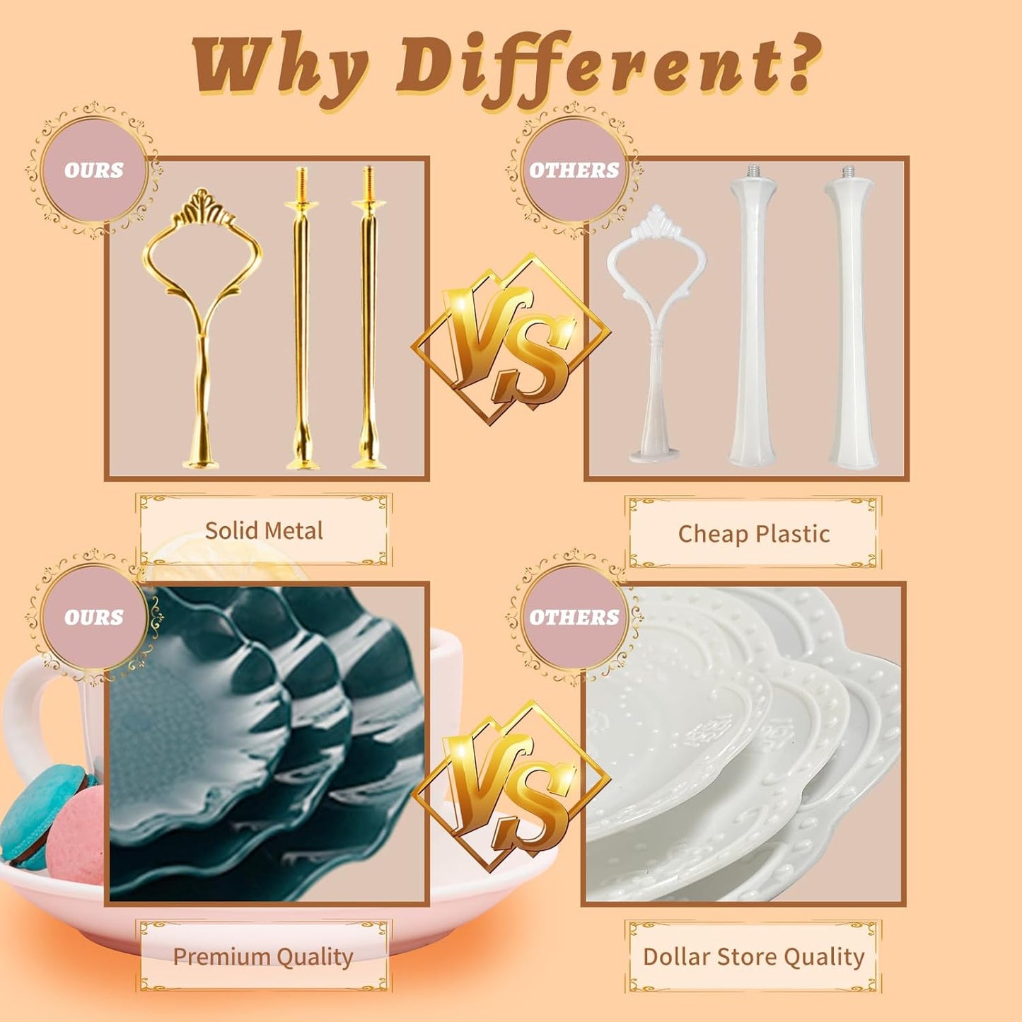 3 Tier Cupcake Stand Holder, Plastic Cup Cake Stand Tower with Tiered Serving Tray for Cupcakes, Donuts, Fruits and More (Green)