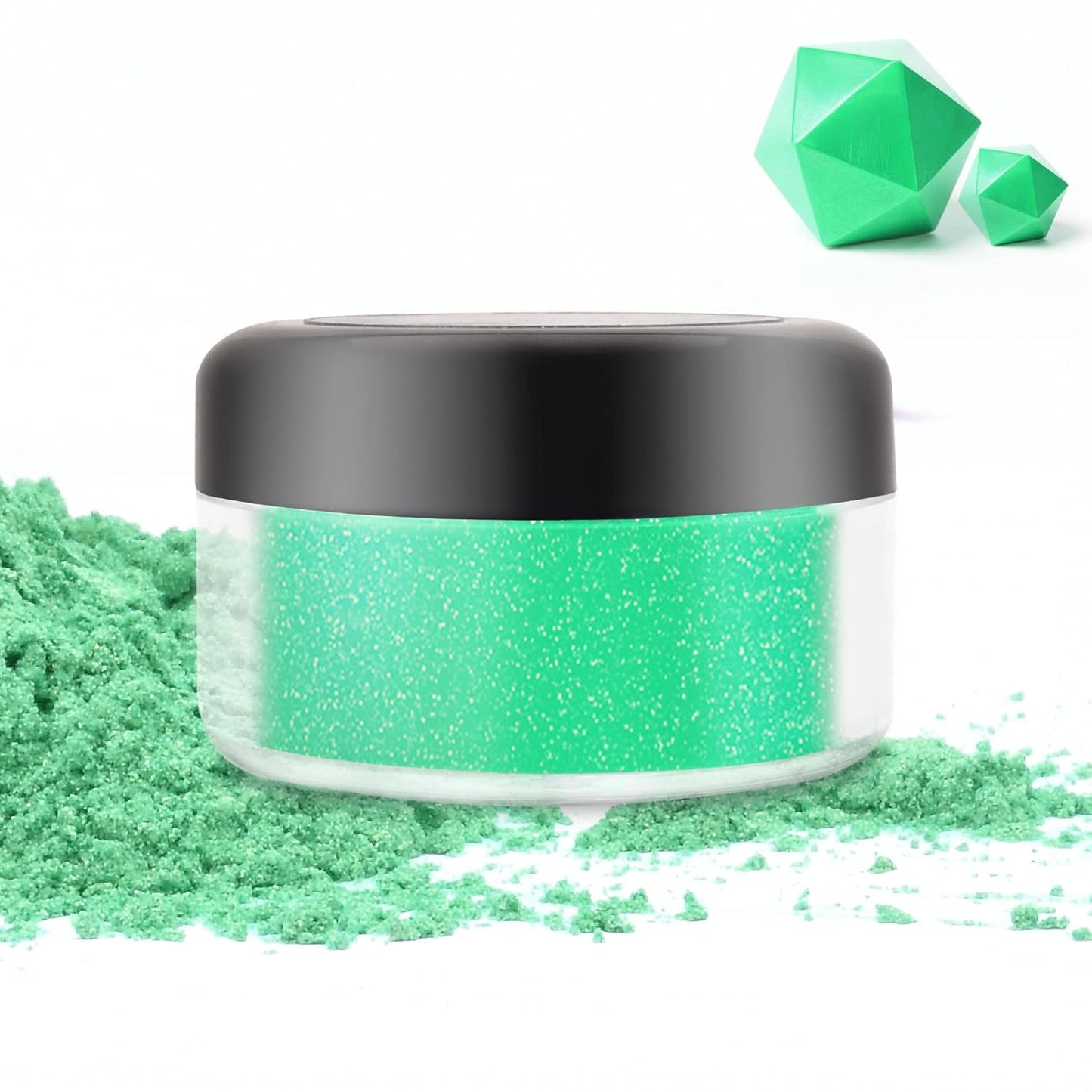 Edible Glitter - 10g Luster Dust Edible Food Grade Coloring Glitter for Cake Decorating, Baking, Drinks - Shimmer Dust Powder, Metallic Color Dusting Powder for Icing, Fondant, Candy, Cookie (Green)
