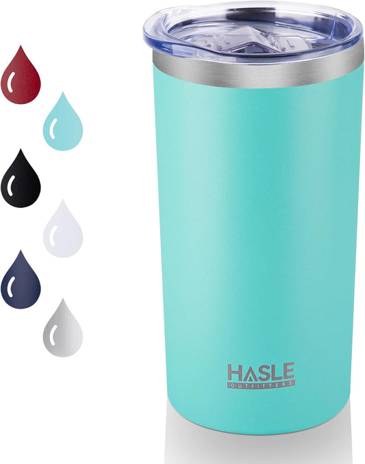 HASLE OUTFITTERS 12 oz Skinny Tumbler, Stainless Steel Insulated Slim Tumbler with Lid, Reusable Double Wall Travel Coffee Mug, Durable Powder Coated Travel Water Cup(Mint Green,1)