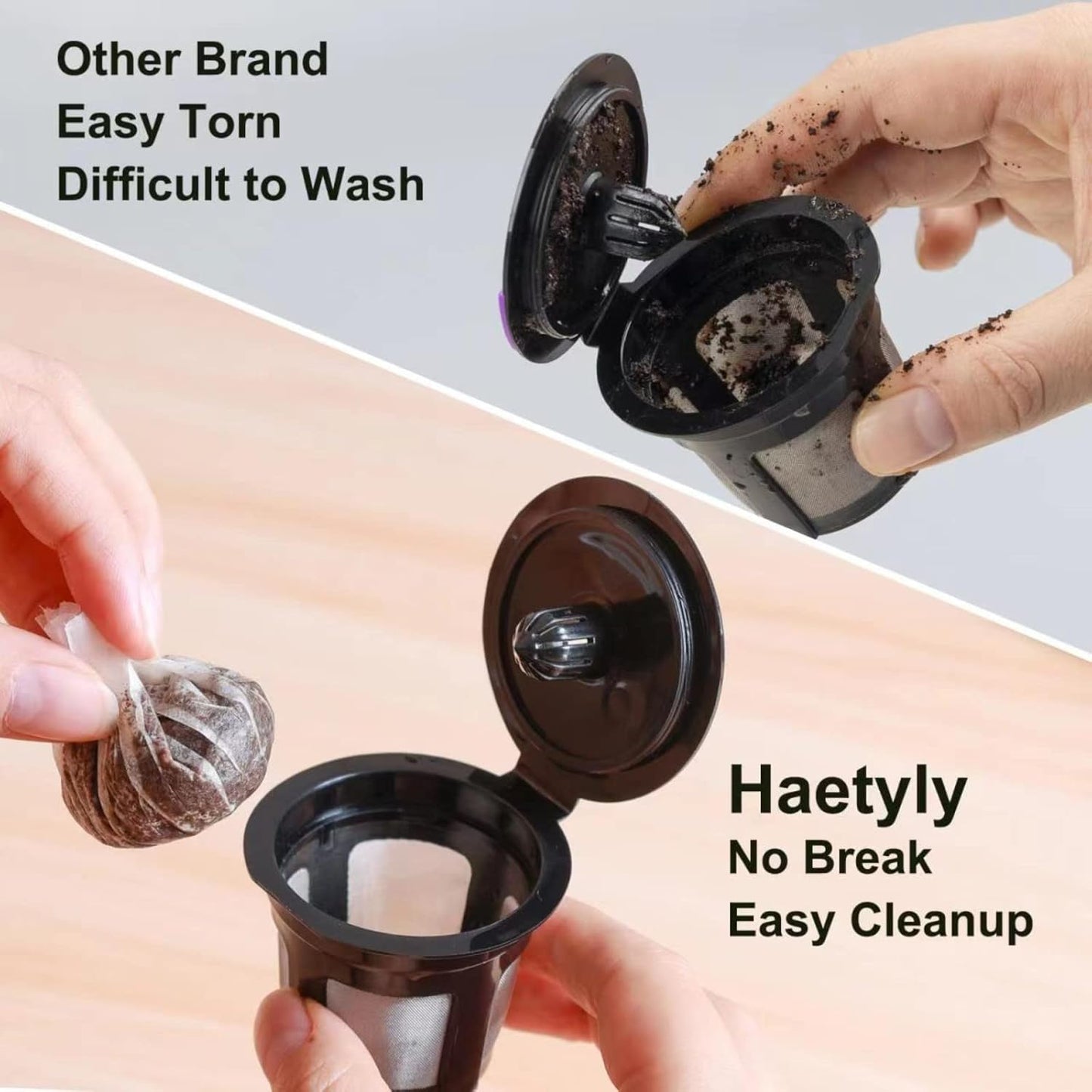 4 Pack Reusable K Cup Coffee Pods with 100 Count Disposable Coffee Paper Filters,Compatible with Keurig Single Serve Coffee Maker 2.0 & 1.0