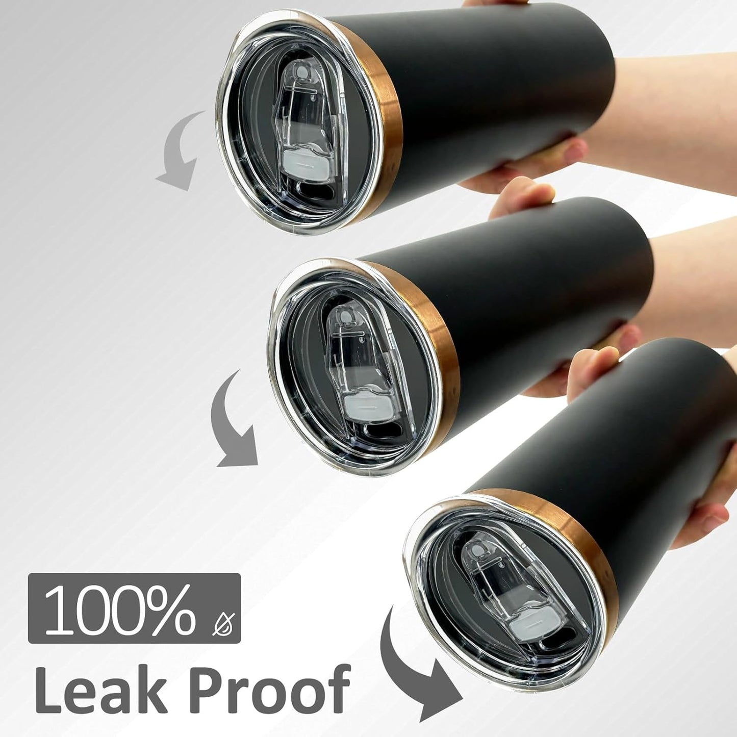 20 oz Skinny Tumblers Bulk 4 Pack, Stainless Steel Insulated Tumbler with Lids and Straws, Slim Double Wall Powder Coated Travel Coffee Mugs Reusable Cup for Hot Cold Drinks (Black,4 pack)