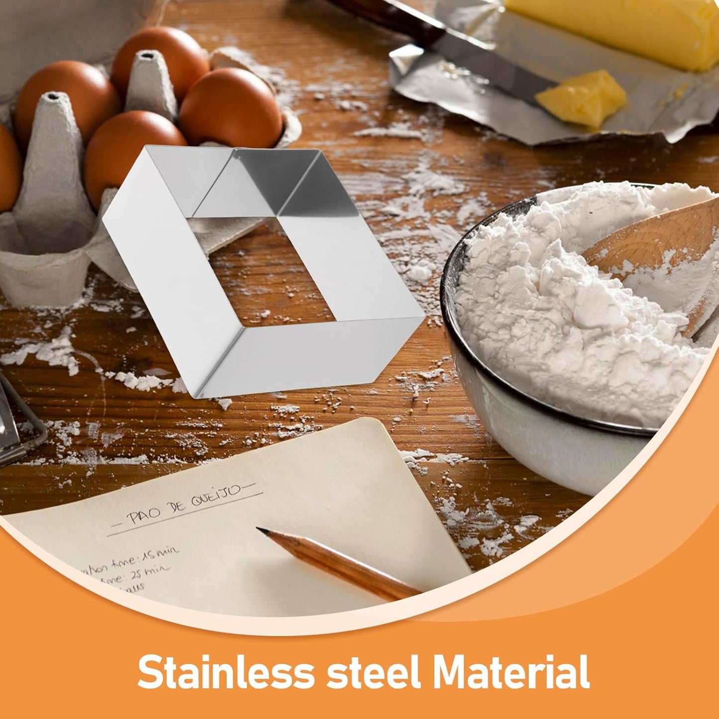 Alipis Square Mousse Mold Mousse Cutter Stainless Steel Cake Ring Cake Mold Metal Pastry Mould Dessert Ring Baking Tool for Home Kitchen DIY Pastry (Silver 5 Inch), 75635NWDON16PLB