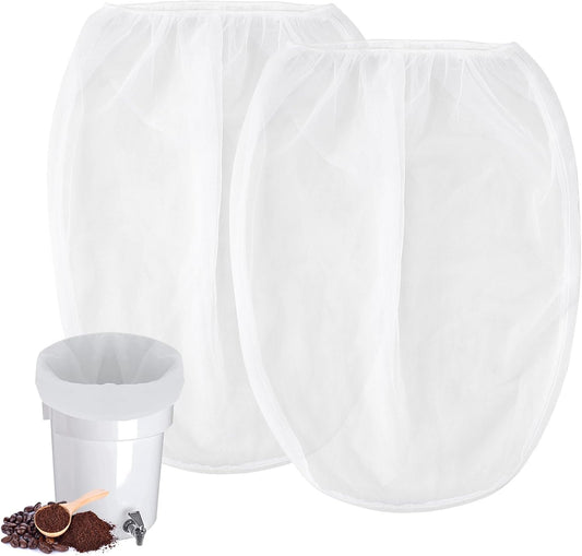 Alocs Cold Brew Coffee Filter Bag Compatible with Toddy Cold Brew System for 5 Gallon Commercial Brewers, Filter Bag for Coffee Grounds & Ice Tea - Quick Drain, Washable & Reusable (2 Pack)