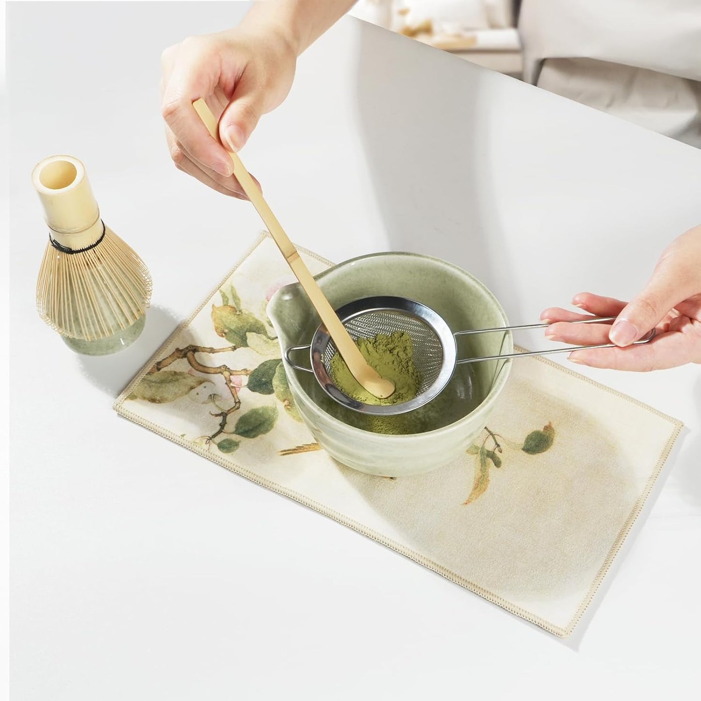 Matcha Set, 8 PCS Japanese Matcha Bowl Set with Whisk and Tea Scoop - Traditional Matcha Kit for Authentic Matcha Preparation, Perfect for Gift