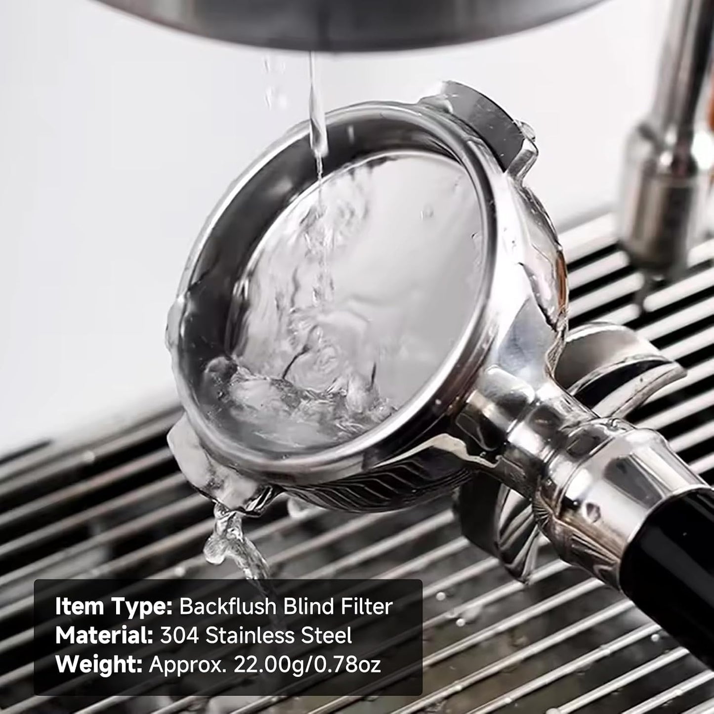 Backflush Inser, 54 mm Blind Filter, 304 Stainless Steel 54mm Backflush Insert, 2.13in Back Flush Blind Filter Basket, Backflush Filter Espresso for Espresso Machines, 1Pcs