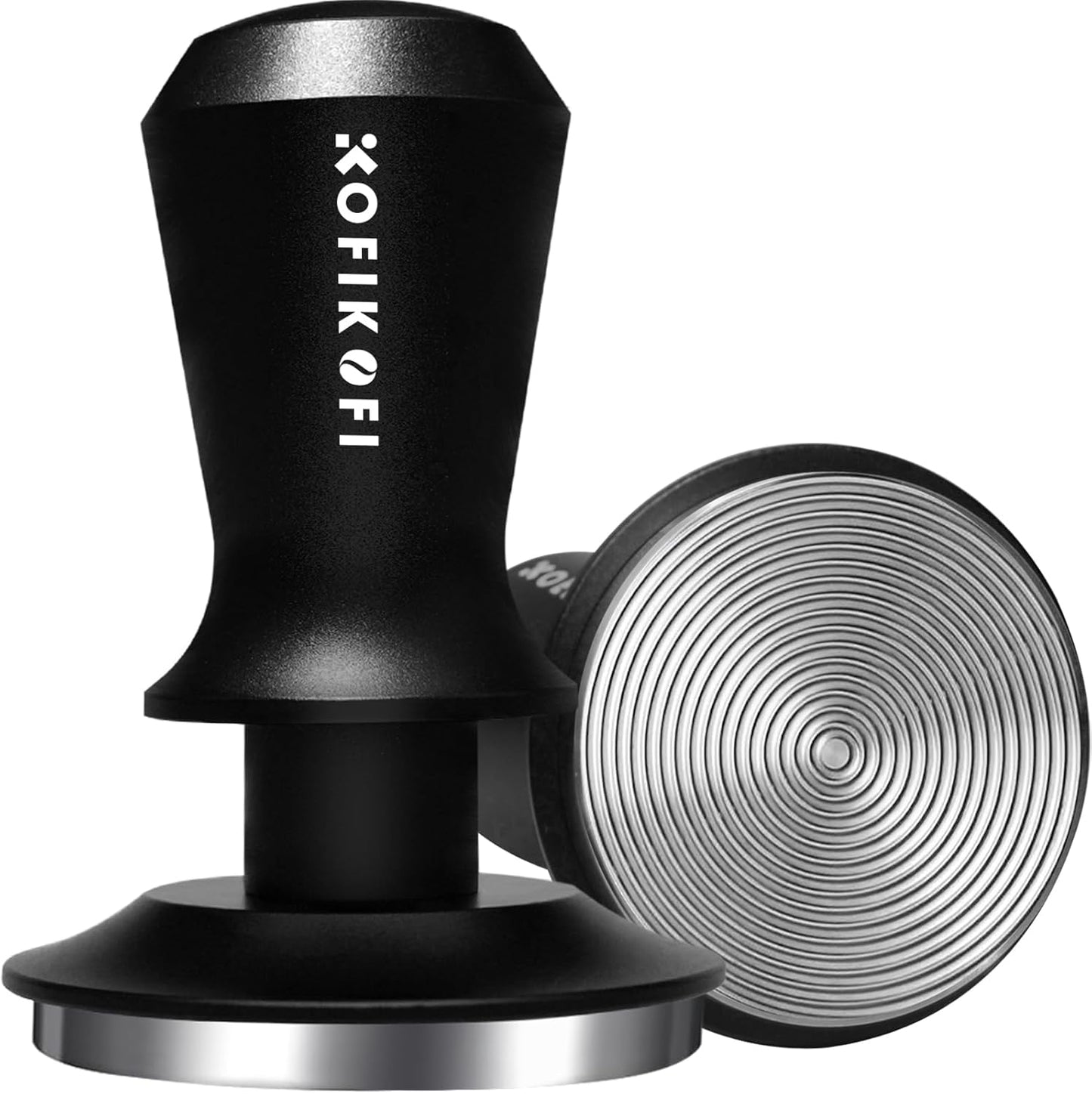 53.3mm Espresso Tamper, Coffee Tamper with Stainless Steel Ripple Base, Barista Espresso Coffee Tamper with 30lbs Spring Loaded and Aluminum Handle Fits for Breville Series 54mm Portafilter