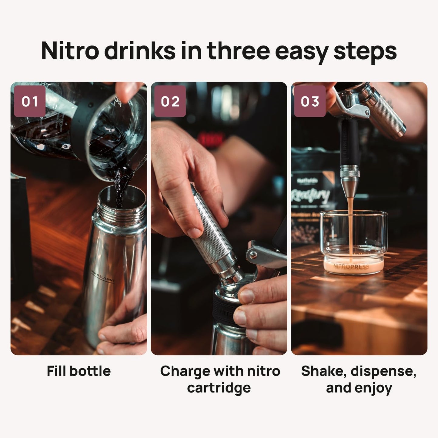 NitroPress Nitro Cold Brew Maker and Dispenser | At-Home Nitro Coffee Maker