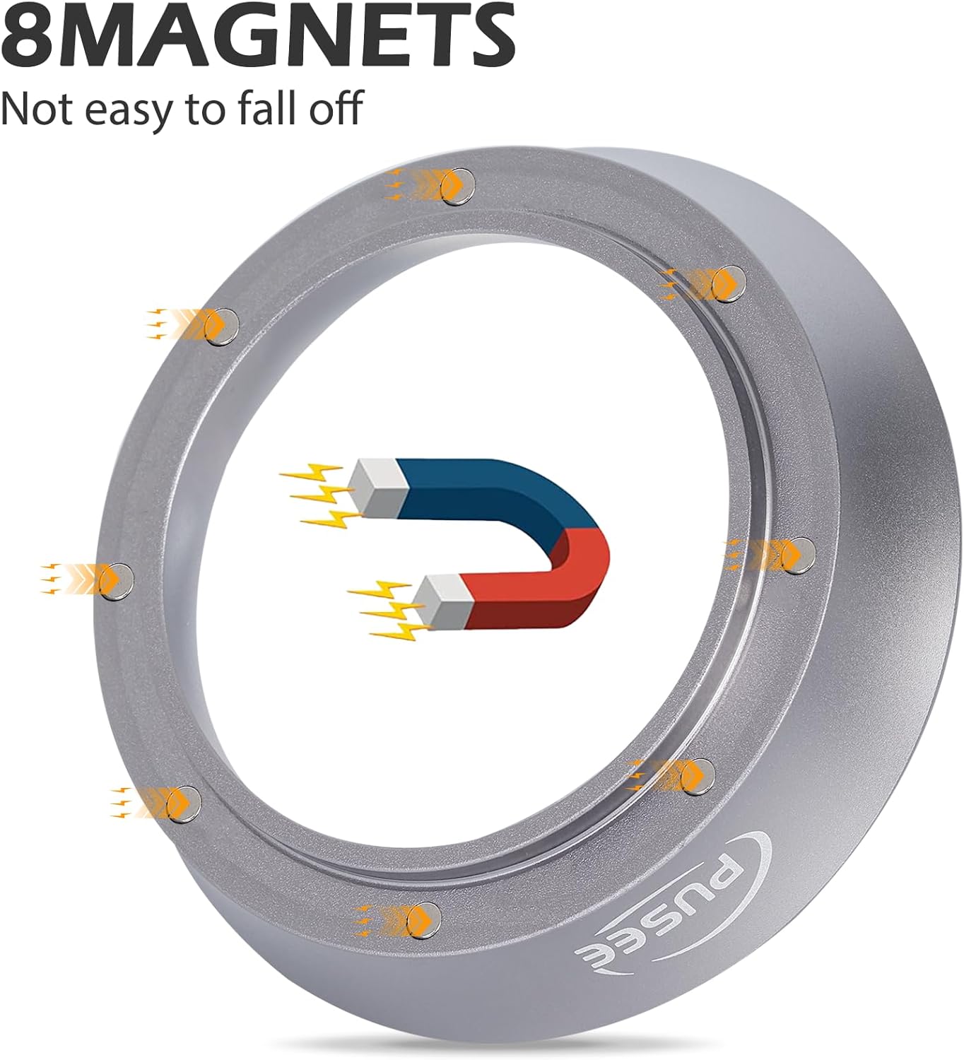 54mm Espresso Dosing Funnel & 53.5mm Puck Screen,PUSEE Coffee Dosing Ring Aluminum Metal,Reusable 1.7mm Thickness 150μm Espresso Puck Screen 316 Stainless Steel Fits 54mm Portafilter