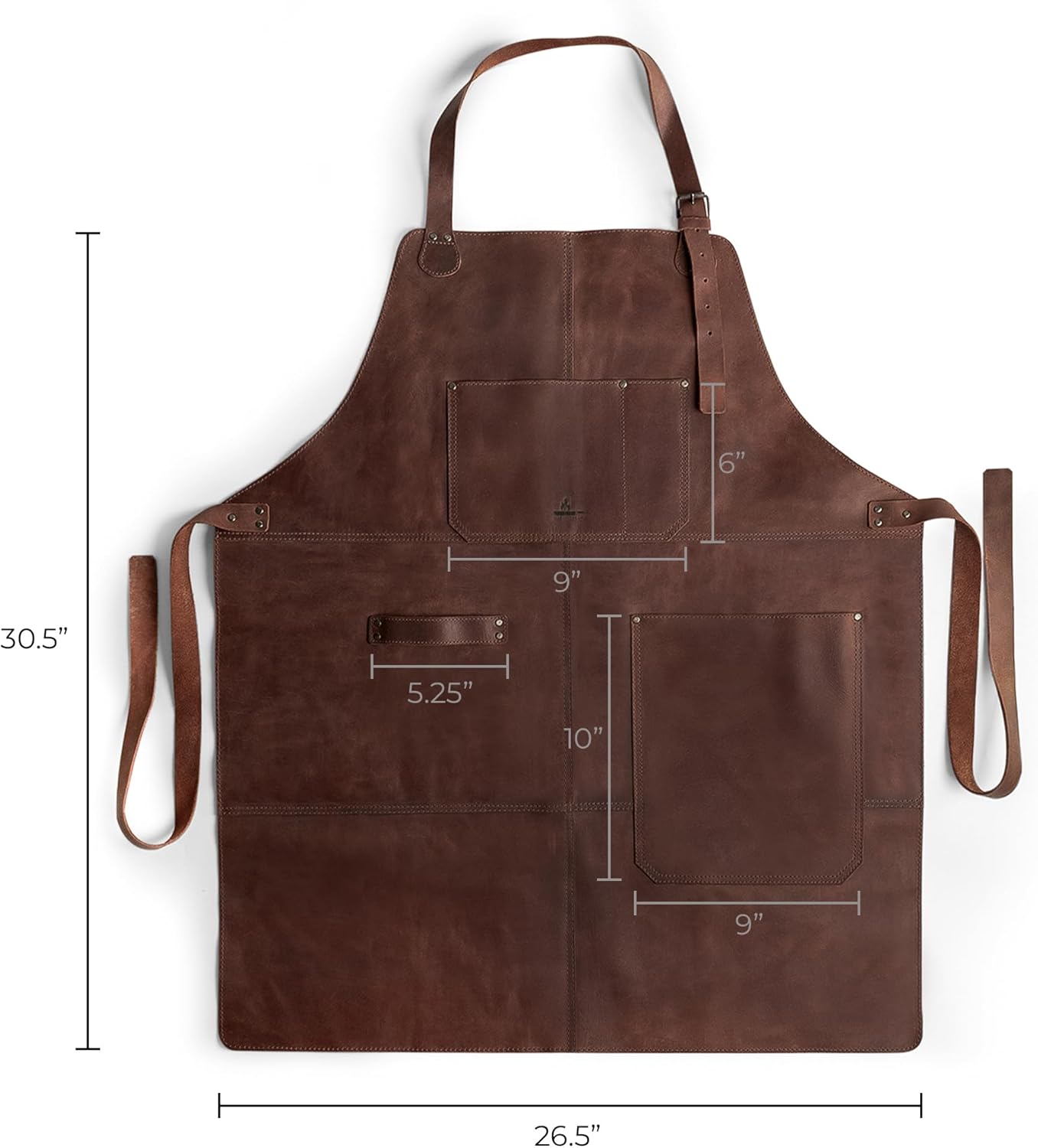Grill Apron, Protective Clothing Cover for Cooking and Grilling, Kitchen, Heat Resistant, Fantasy Shop, Full Grain Leather, Handmade Cook Accessory, Bourbon Brown