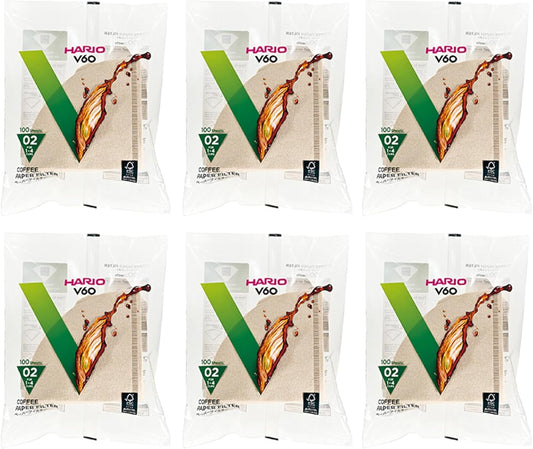 Hario V60 Paper Coffee Filter, Size 02, Natural, 600ct