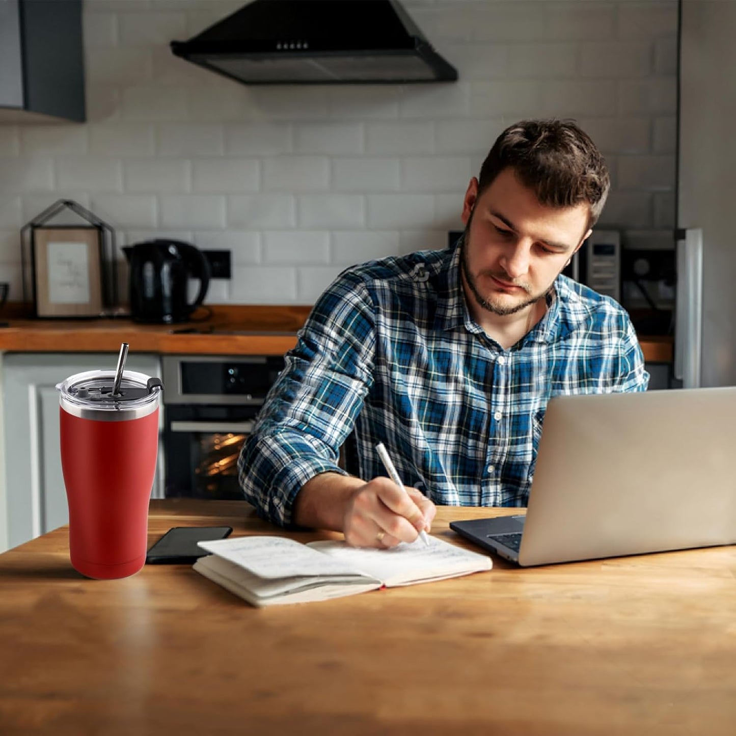 6 Pack 30oz Stainless Steel Tumblers Bulk Reusable Travel Mugs with Lid, Double Wall Powder Coated Coffe Cup for Home, Office, Outdoor Suitable for Vehicle Cup Holders