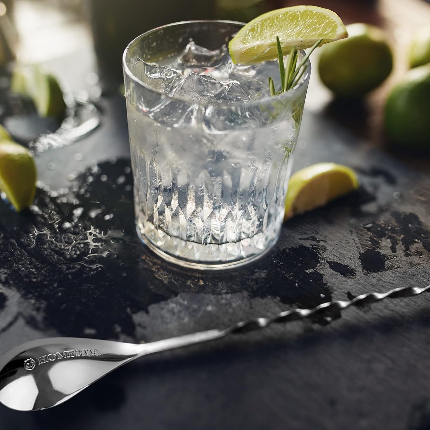 Homestia Bar Spoon Cocktail Mixing Spoon - 12'' Long Handle Stainless Steel Cocktail Stirrers with Trident Fork for Professional Bartender and Home Use, Stirrer Stir Bartender Tool