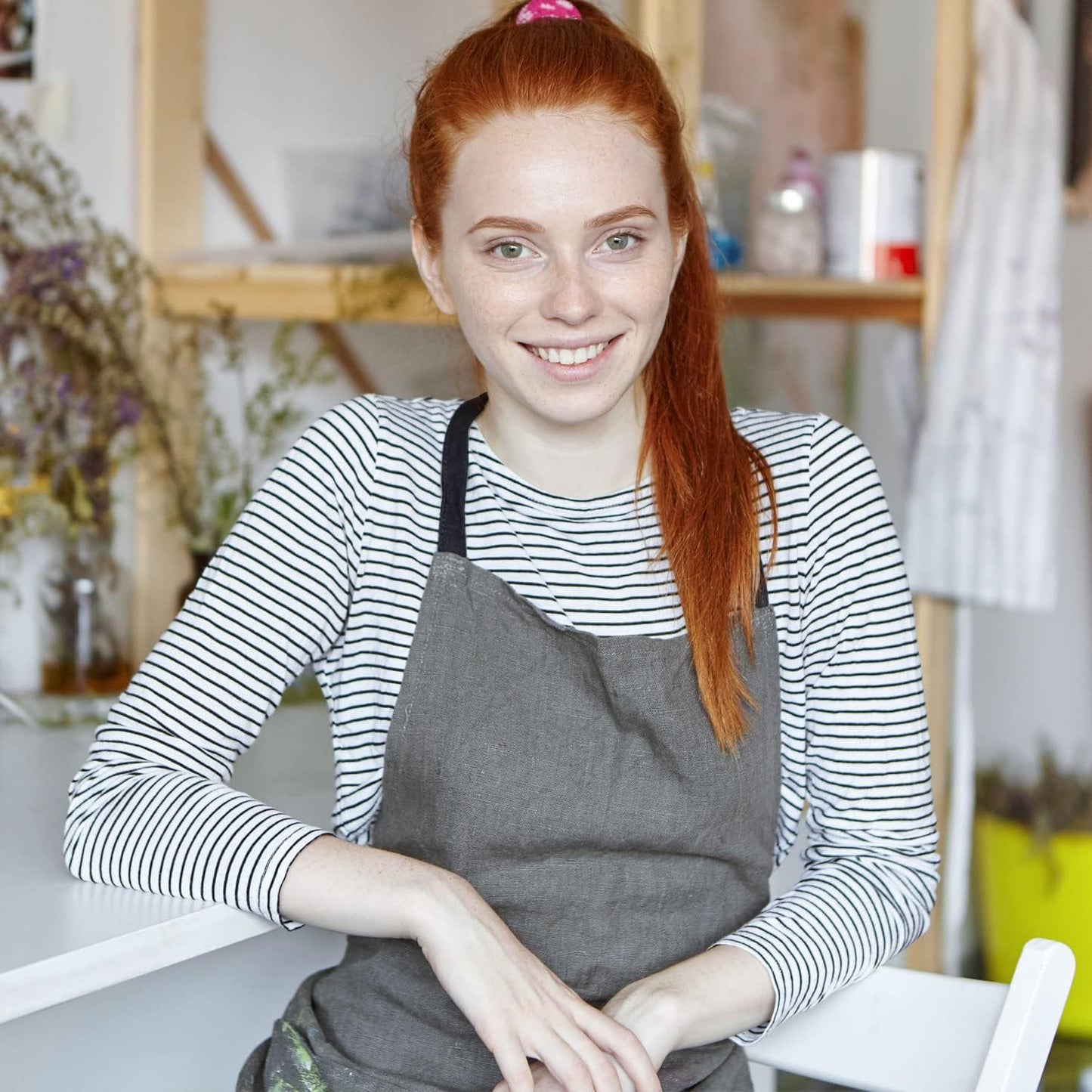 lepni.me Chefs Aprons | Cooking Baking Grilling for Home Restaurant | Premium Kitchen Aprons with Double Pocket for Men Women