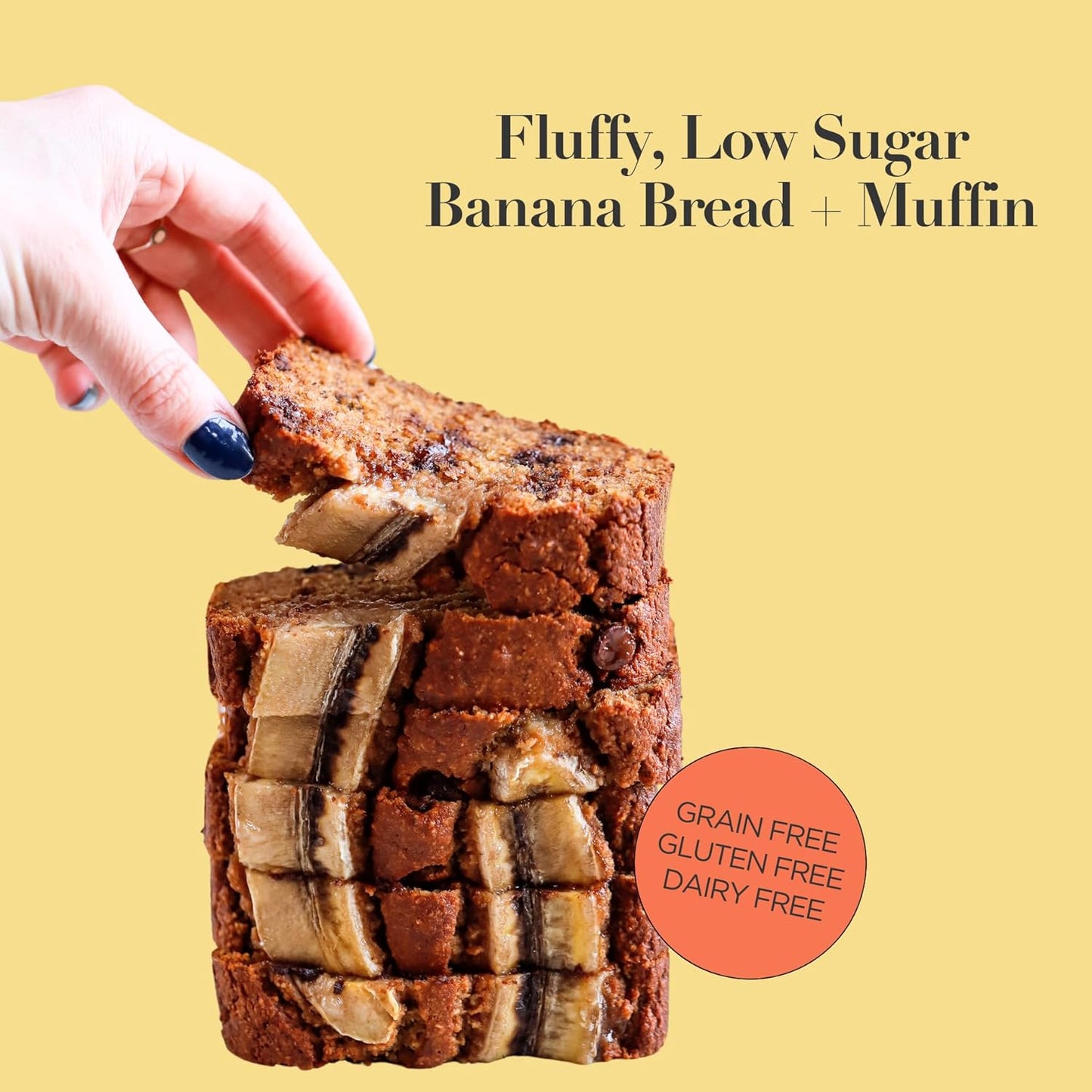 Stellar Eats Grain-Free Banana Bread & Muffin Baking Mix | Gluten-Free, Dairy-Free, Plant-Based, Paleo-Friendly, Naturally Sweet with Coconut Sugar | Almond Flour-Based | Makes 1 Loaf or 12 Muffins