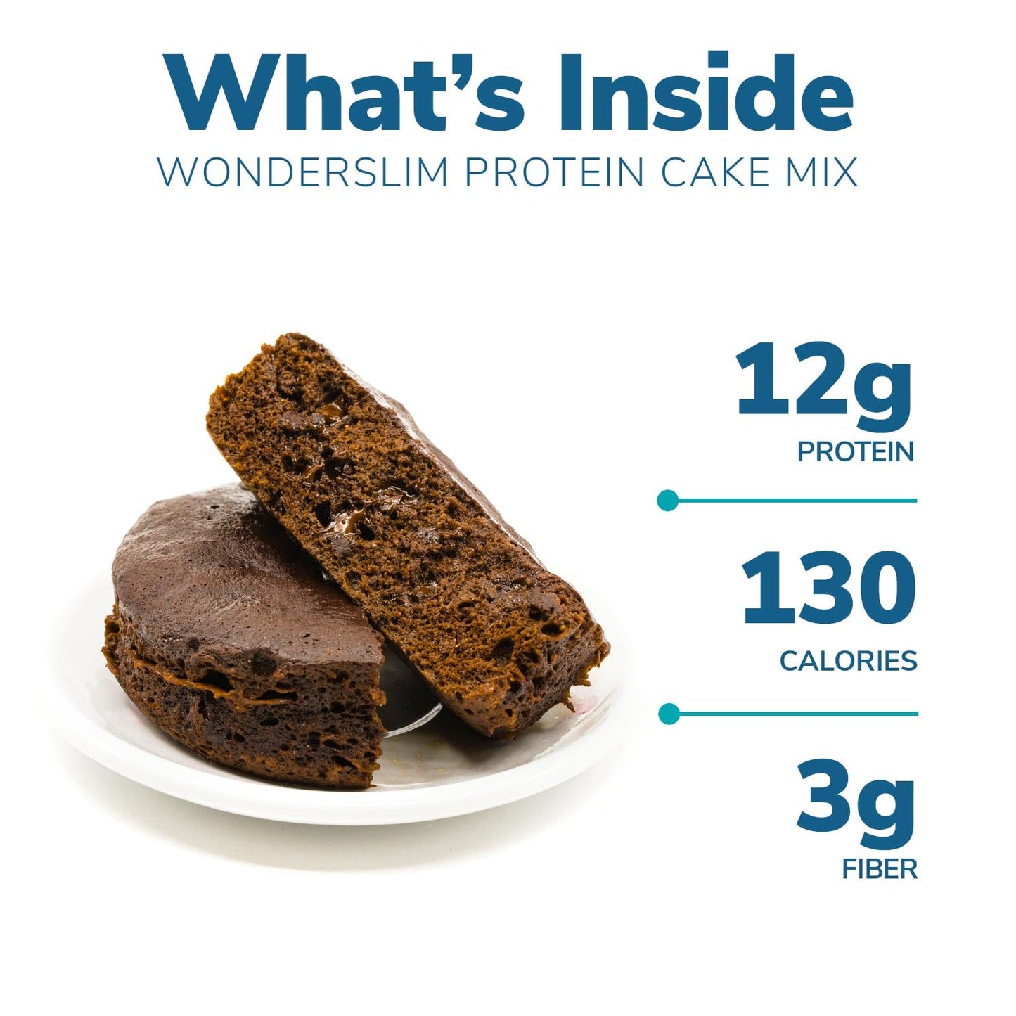 WonderSlim Protein Cake Mix, Double Chocolate, 12g Protein, Low Carb (7ct)