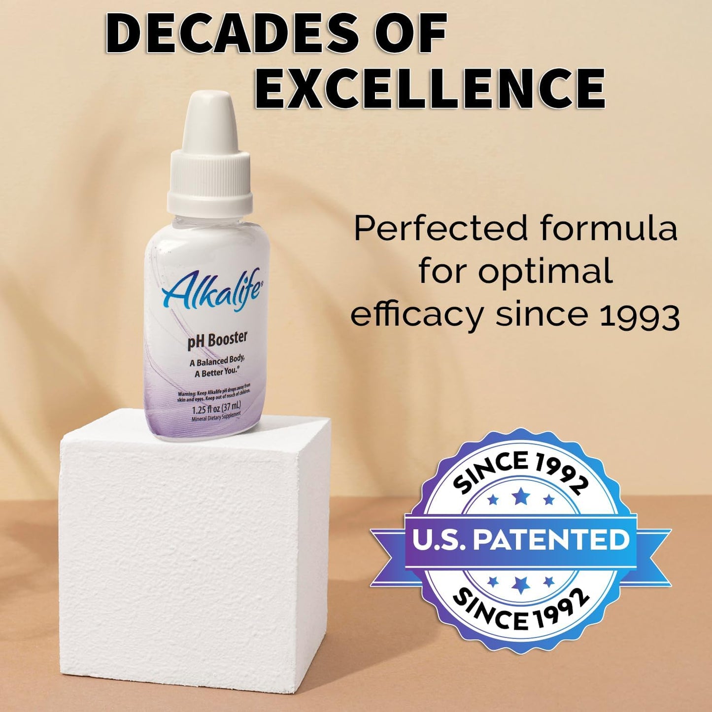 Alkalife pH Booster Drops | The First Patented Alkaline Water Booster to Neutralize Acid & Balance pH for Immune Support, Peak Performance, Detox, Overall Wellness – 1.25oz