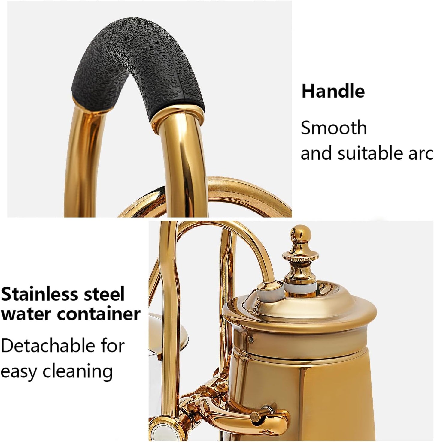 Family Balance Siphon Syphon Coffee Maker Siphon Brewer, Elegant Retro-Style Design (Gold)