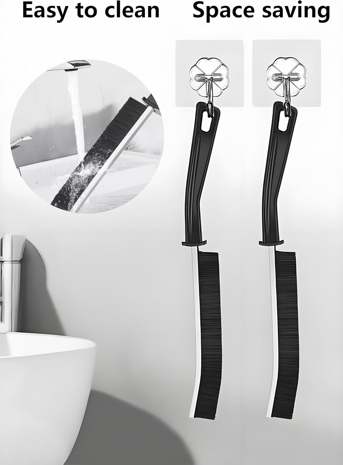 5-Pack Multifunctional Bathroom Cleaning Brushes - Hard Bristle, Long Handle, Cement Slurry Tool for Narrow Gaps & Home Spaces