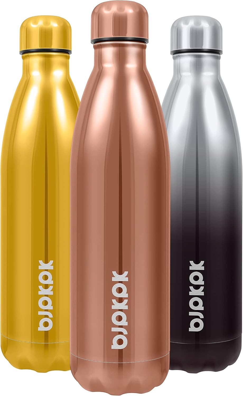 BJPKPK 25oz Stainless Steel Insulated Water Bottle Metal Thermos Water Bottle For Travel, Shining Copper