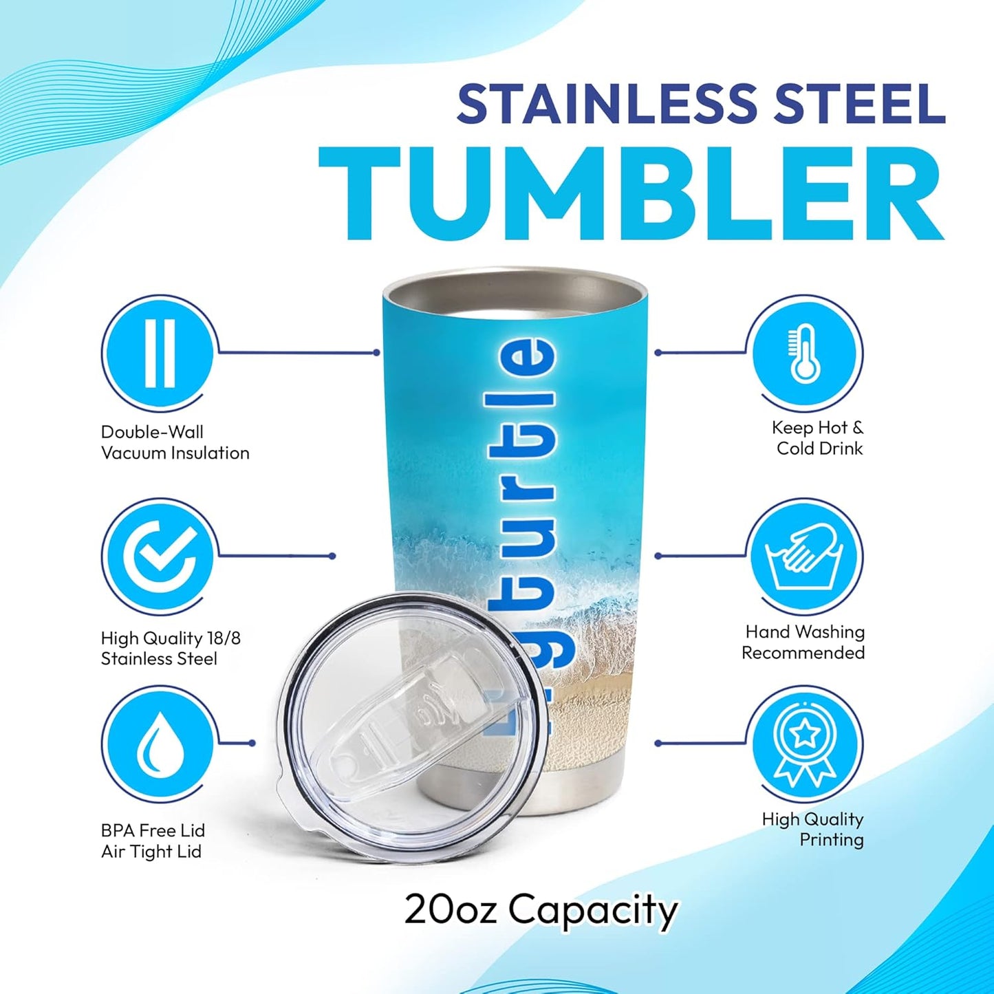 Hyturtle Personalized Baseball Tumbler Baseball Players Design Stainless Steel Double Walled Vacuum Insulated Tumblers 20oz30oz Coffee Travel Mug Cup Christmas Gift For Men Boys Friends Dad Sports Fan