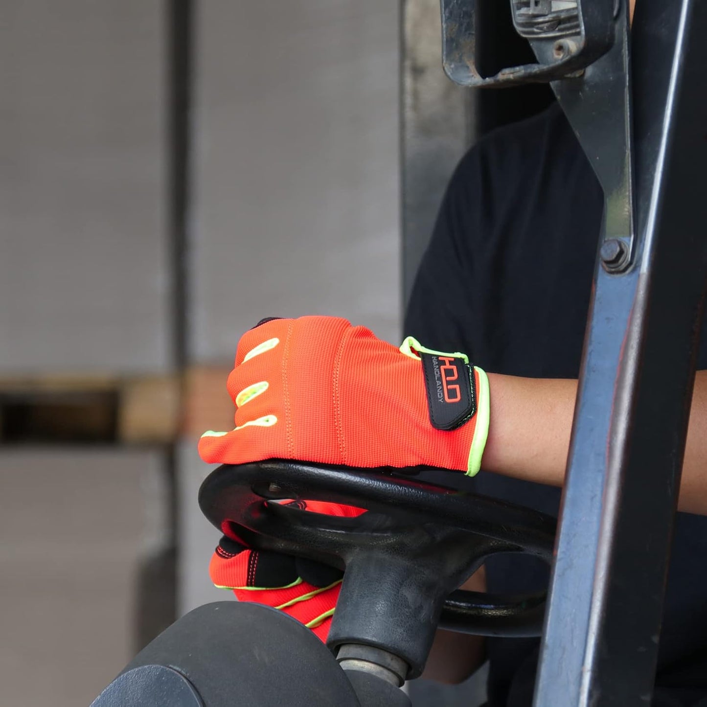 HANDLANDY Work Gloves for Men & Women, Utility Mechanic Working Gloves Touch Screen, Flexible Yard Work Gloves