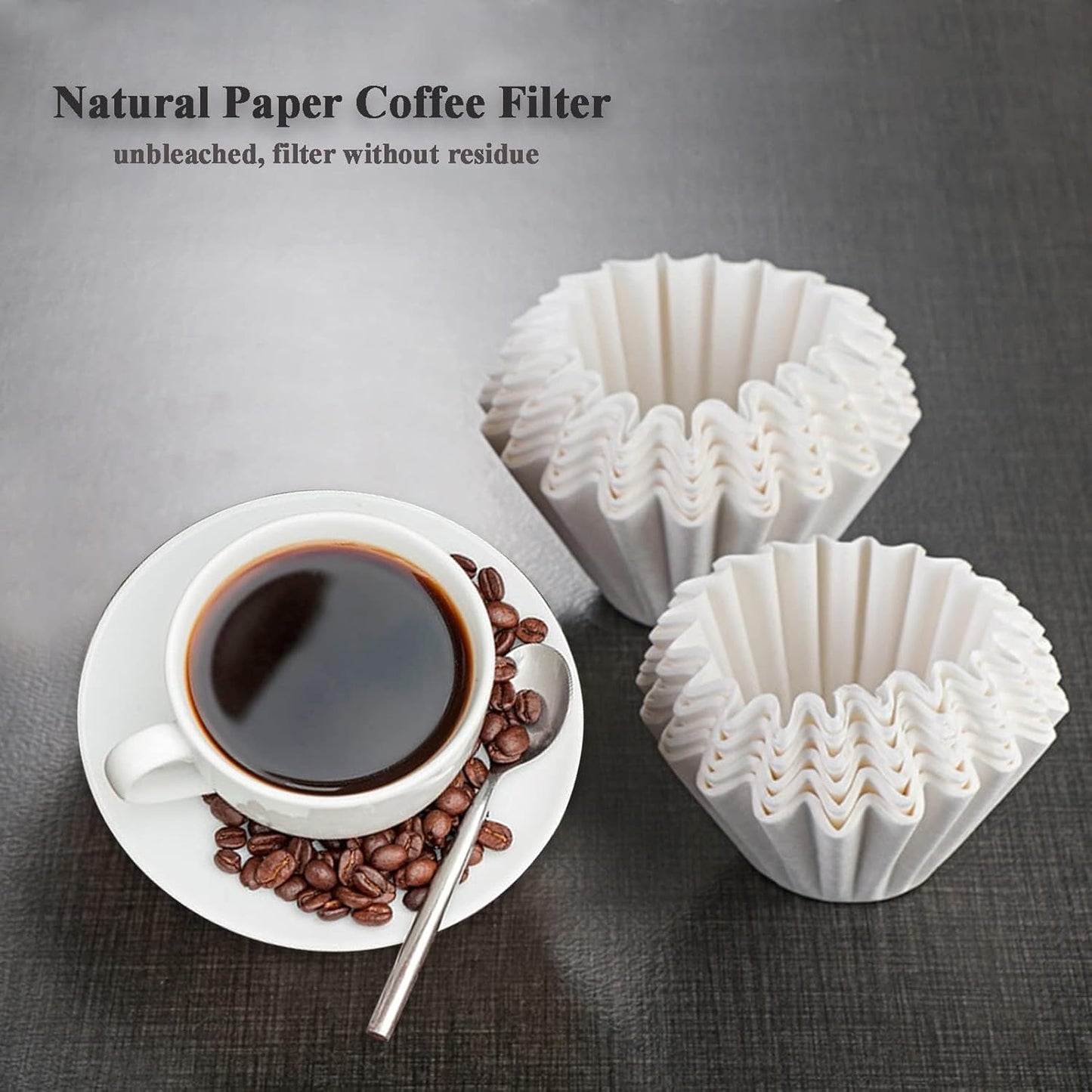 1-2 Cup White Coffee Filters, 100 Count Unbleached Basket Coffee Filter Paper for Miniature Mr Coffee, Small Coffee Maker, Single Serve Coffee Pot, Pour Over Coffee Kit
