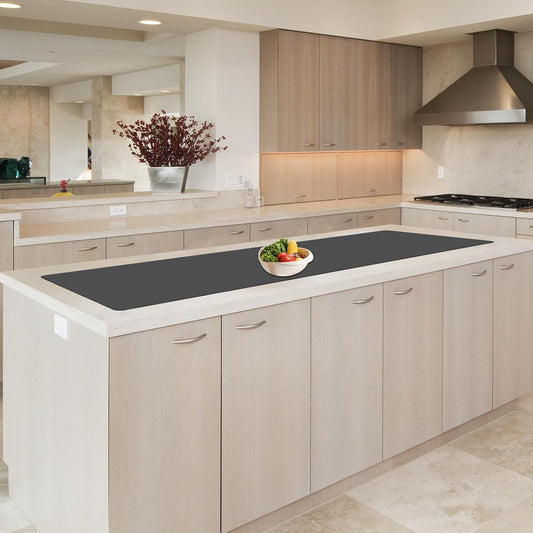 78.7" x 15.7" Large Silicone Mats for Kitchen Counter, Large Heat Resistant Countertop Protector Mat, Non-Slip Waterproof Craft Mat, Dark Gray